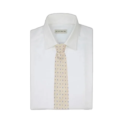 Micro-Paisley And Logo Tie