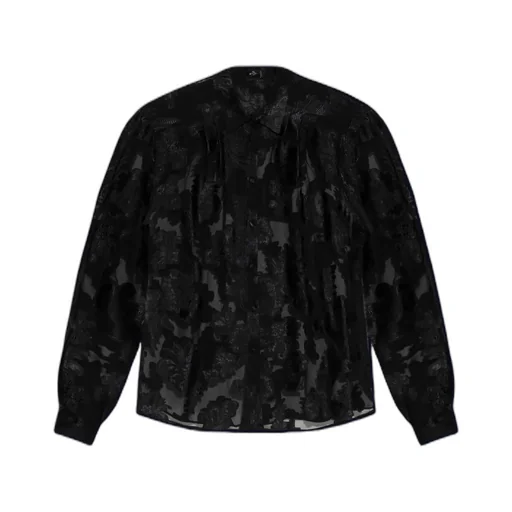 Semi-Sheer Chiffon Shirt