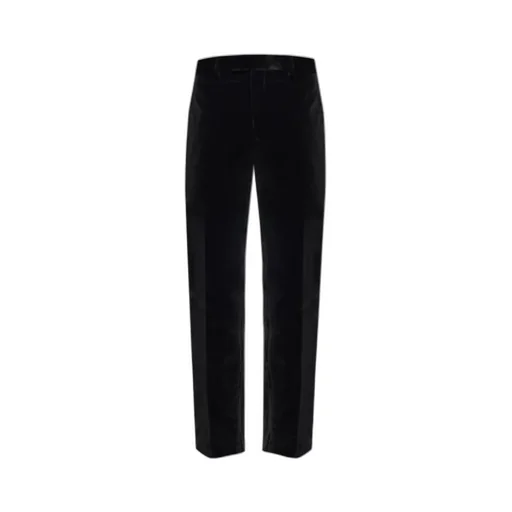 Side Stripe Detailed Velvet Evening Trousers