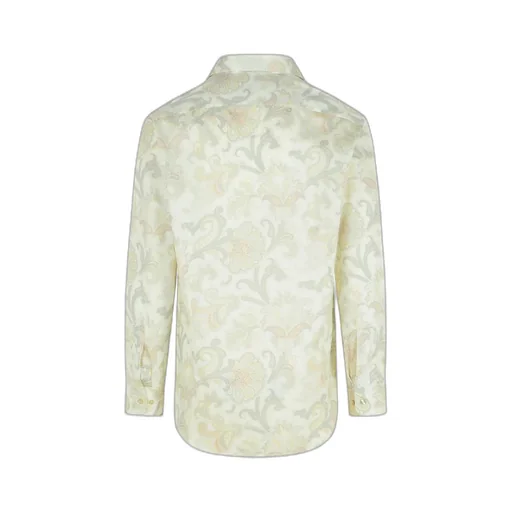 Floral Printed Long-Sleeved Shirt