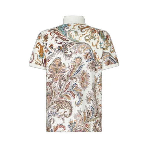 Paisley Printed Short-Sleeved Polo Shirt