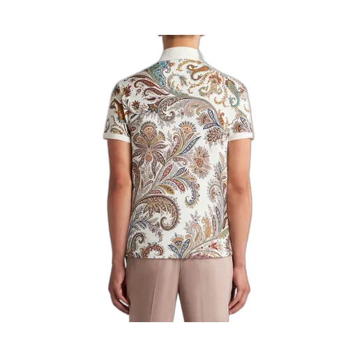 Paisley Printed Short-Sleeved Polo Shirt