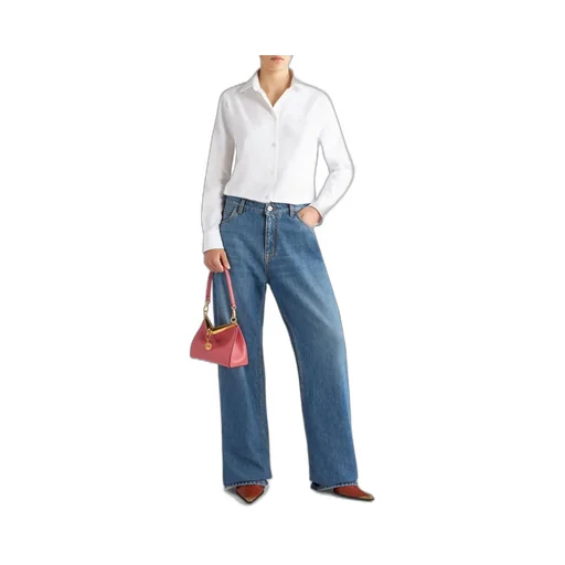 Pegaso-Embroidered Straight Hem Shirt