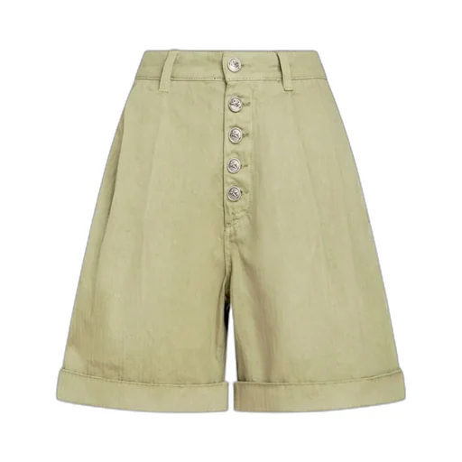 Chevron High-Waist Bermuda Shorts