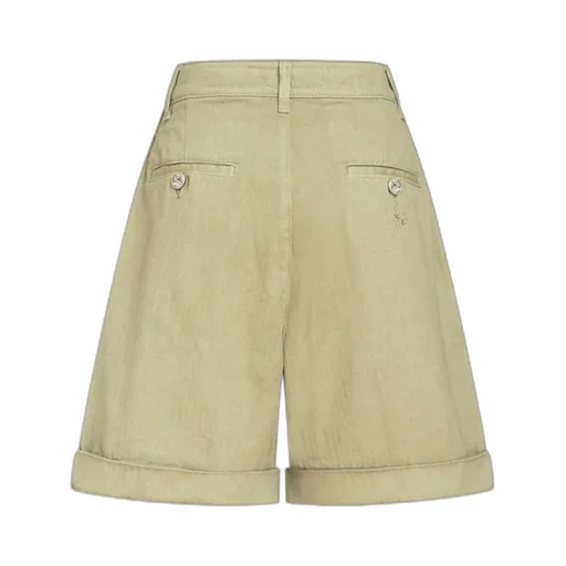 Chevron High-Waist Bermuda Shorts