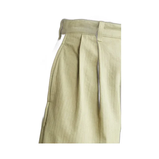 Chevron High-Waist Bermuda Shorts