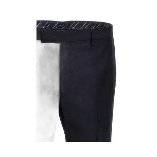 Patterned Pleat Front Trousers