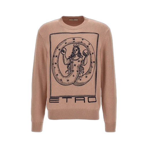 Motif-Embroidered Knit Jumper