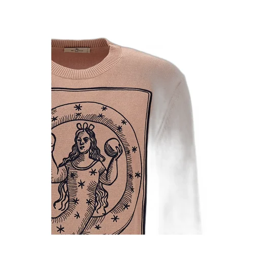 Motif-Embroidered Knit Jumper