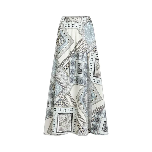 A-Line Graphic-Printed Skirt