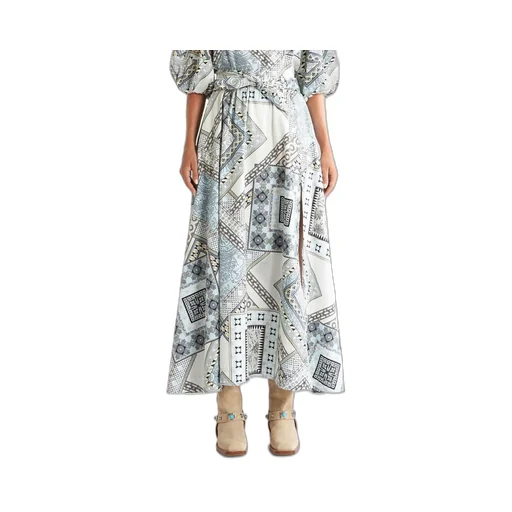 A-Line Graphic-Printed Skirt