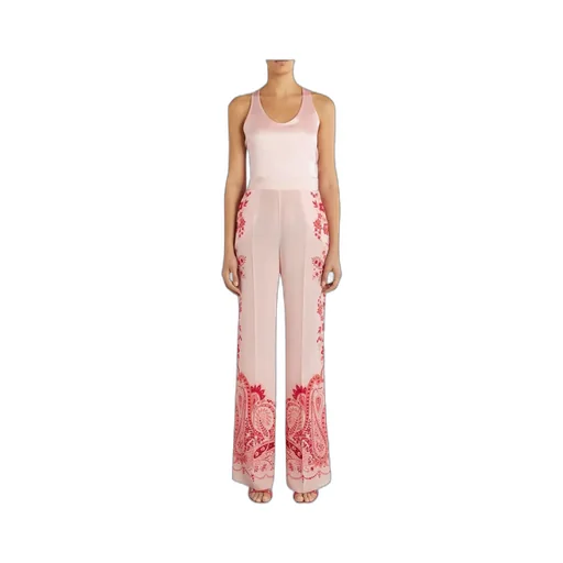 Paisley-Printed Elasticated Waistband Trousers