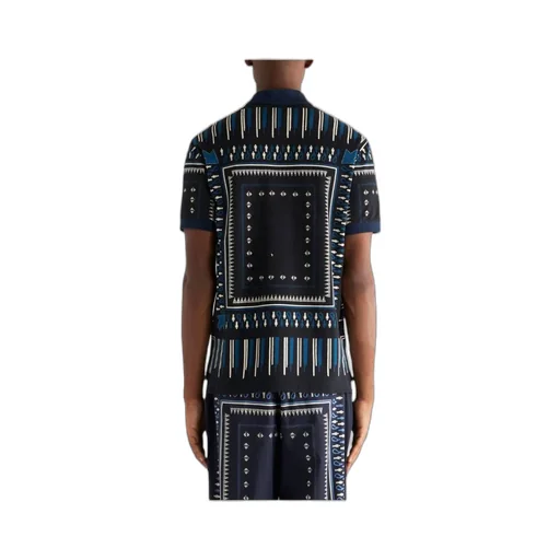 Graphic Printed Short-Sleeved Polo Shirt
