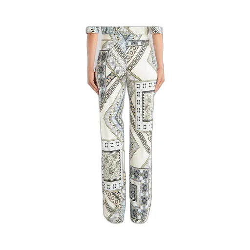 Patchwork Drawstring Track Pants