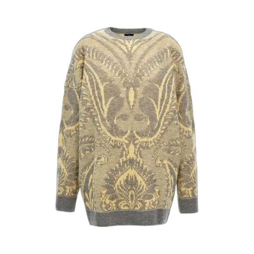 Paisley Pattern Oversized Knitted Jumper