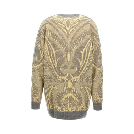 Paisley Pattern Oversized Knitted Jumper