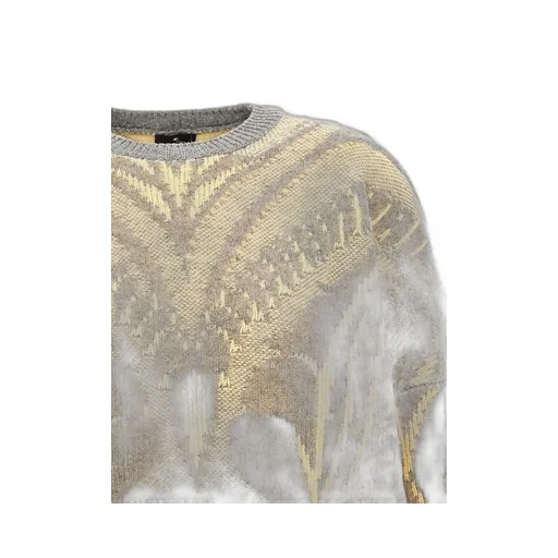 Paisley Pattern Oversized Knitted Jumper