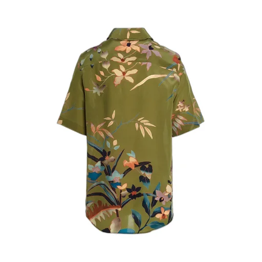 Floral-Pattern Buttoned Shirt