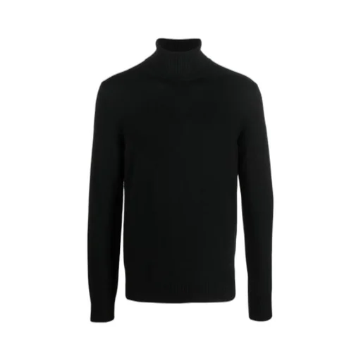 Roll-Neck Straight Hem Knitted Jumper