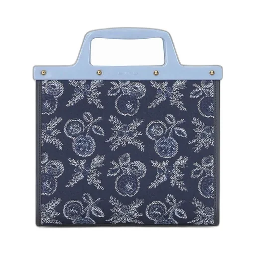 Logo Embroidered Paisley Tote Bag