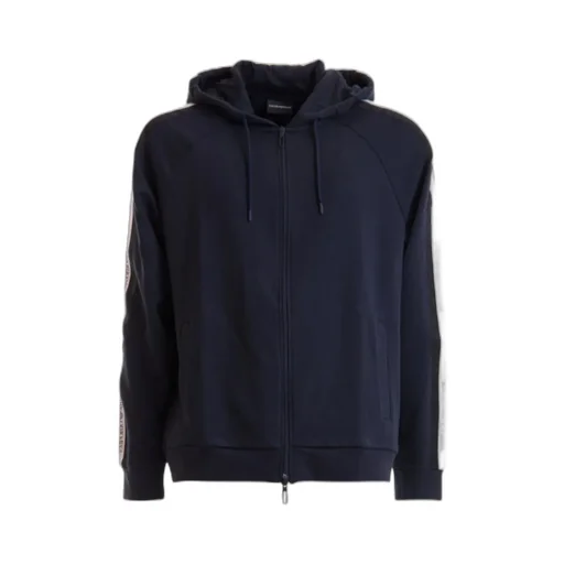 Logo Print Striped Casual Jacket