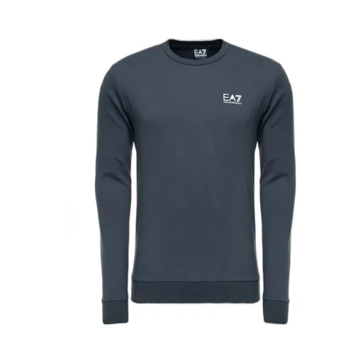 Navy Blue Logo Round Neck Sweater
