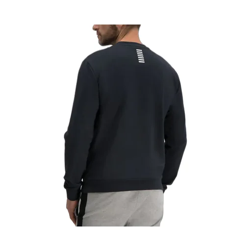 Navy Blue Logo Round Neck Sweater