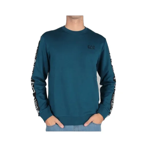 Round-Neck Cotton Long-Sleeved Sweater