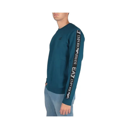 Round-Neck Cotton Long-Sleeved Sweater