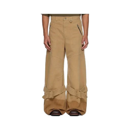 Pin-Buckle Cargo Jeans