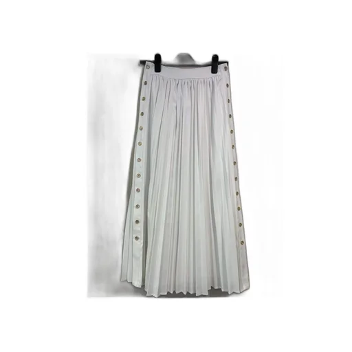 Logo Pleated High-Waist Skirt
