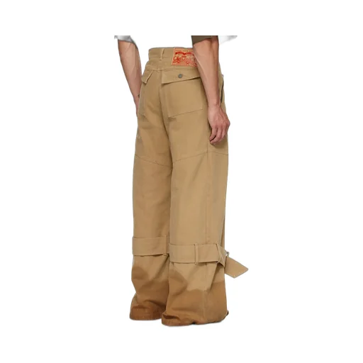 Pin-Buckle Cargo Jeans