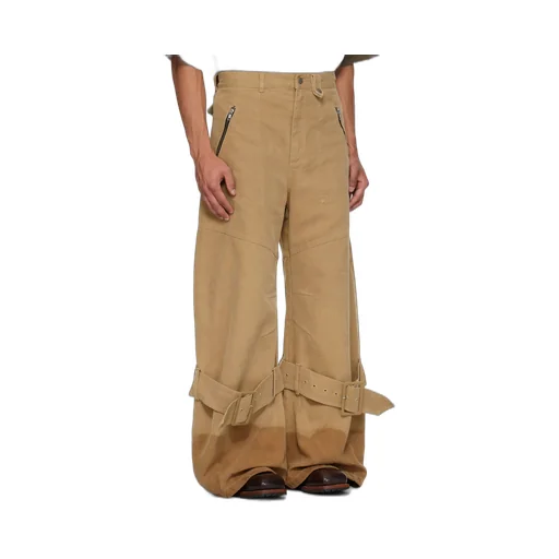 Pin-Buckle Cargo Jeans