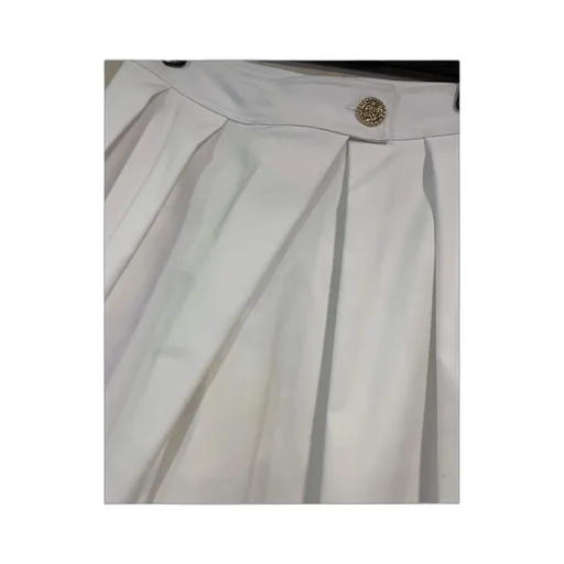 Logo Pleated High-Rise Casual Pants