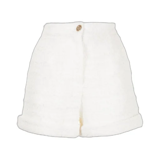 High-Waisted Tweed Shorts