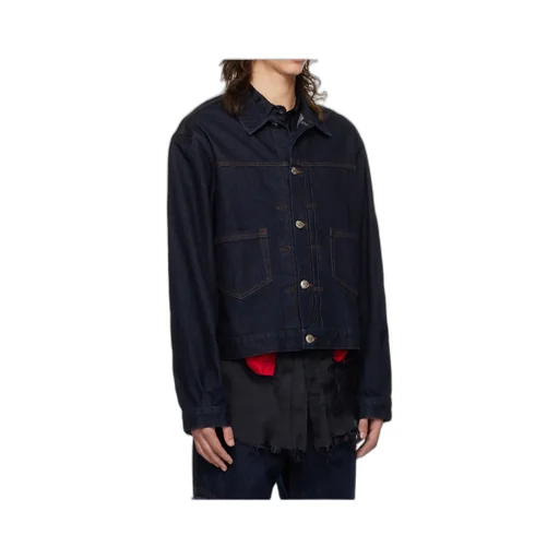 Knife Pleat Denim Jacket