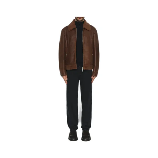 Lapel Zipper Leather Jacket