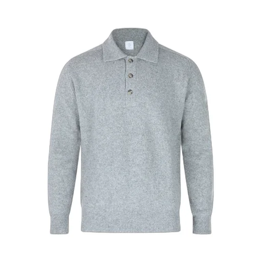 Button-Front Cashmere Sweater