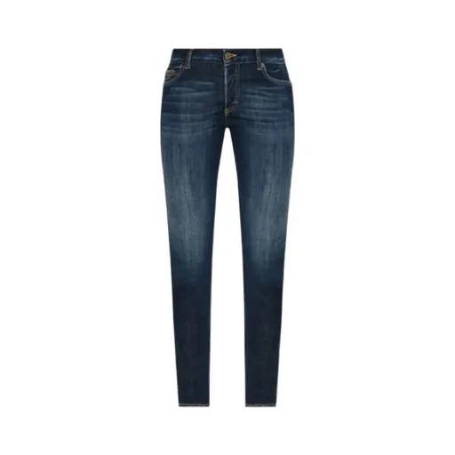 Logo Plaque Cropped Jeans