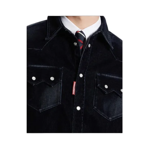 Flocked Cord Jean Jacket