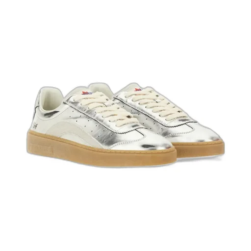 Round-Toe Lace-Up Sneakers