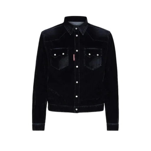 Flocked Cord Jean Jacket