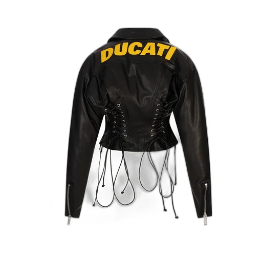 X Ducati Laced Leather Jacket