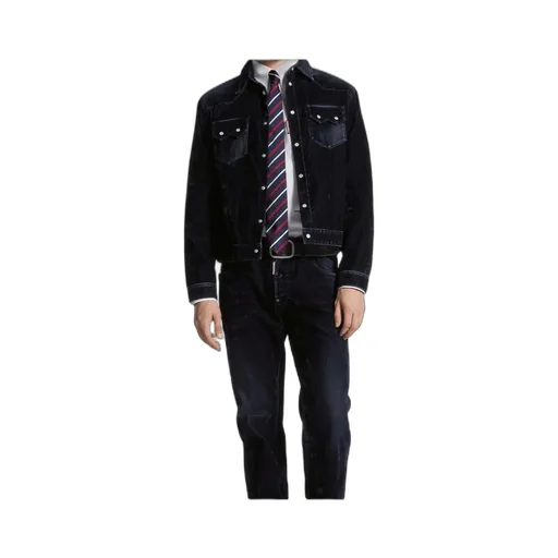 Flocked Cord Jean Jacket