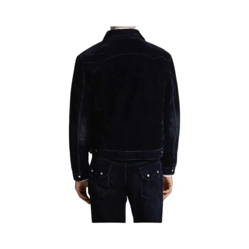 Flocked Cord Jean Jacket