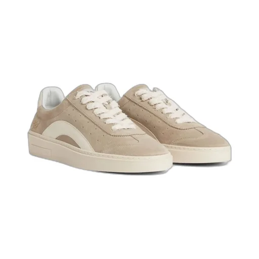 Round-Toe Lace-Up Sneakers