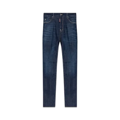 Distressed Straight-Leg Jeans