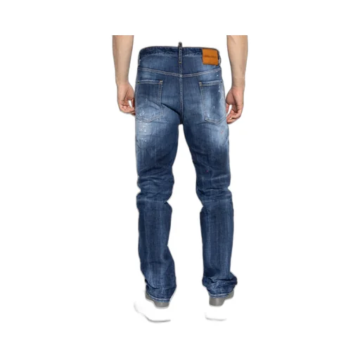 Distressed Straight-Leg Jeans