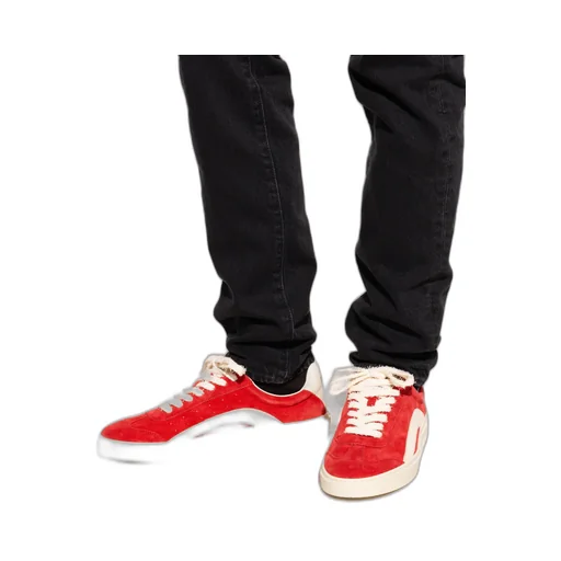 Round-Toe Lace-Up Sneakers