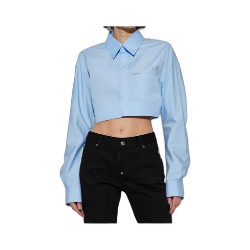 Pocket Detailed Cropped Shirt